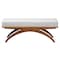 Baxton Studio Orella Japandi Light Grey Boucle Fabric and Walnut Brown Finished Wood Bench 233-13321-ZORO - alternate 4